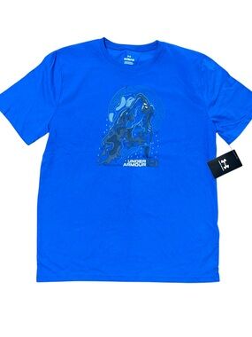 Under Armour Blue Wolf Phase Graphic Short Sleeve Tee Shirt NWT XL Extra Large